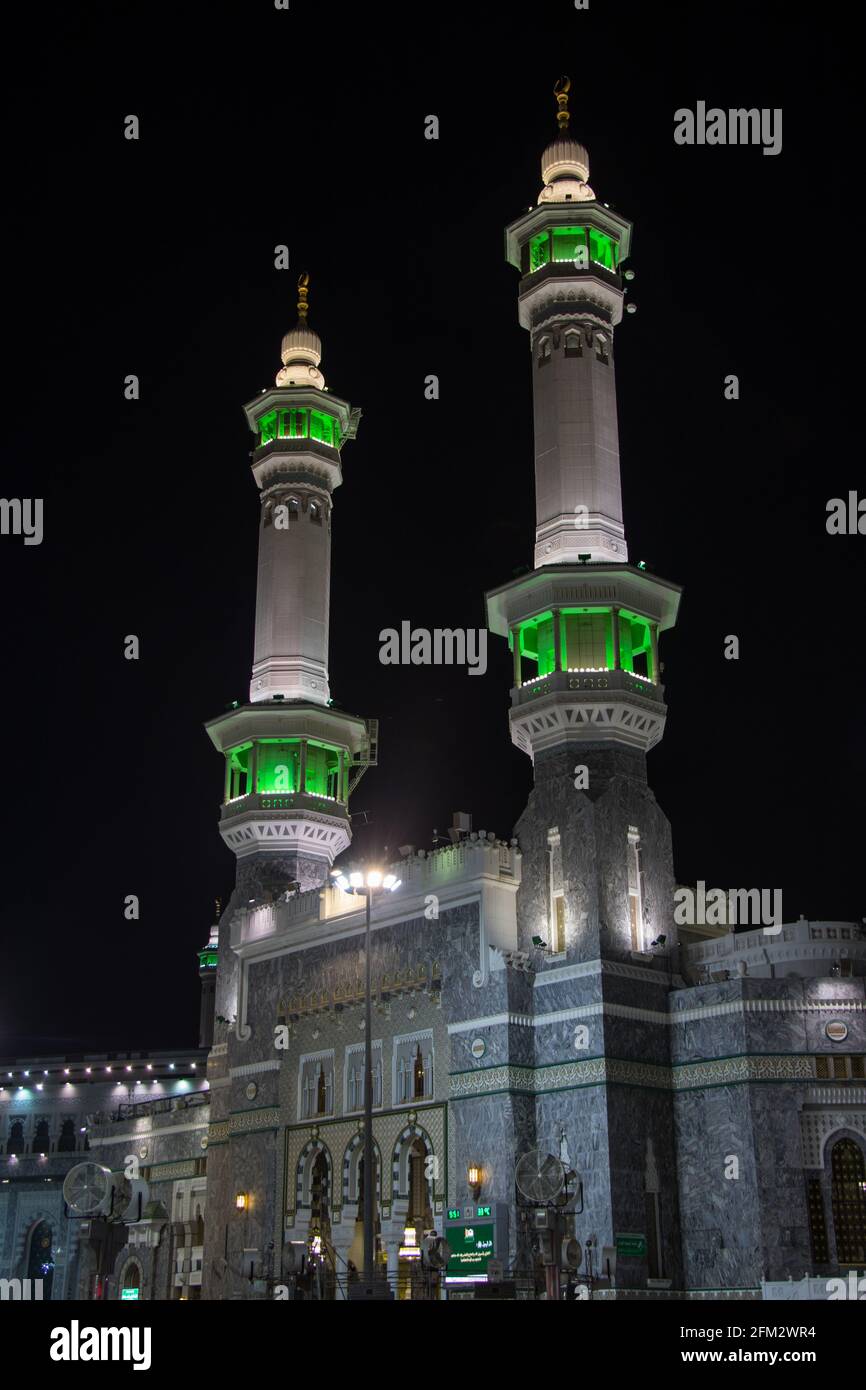 Mecca Holy Mosque. Night view from Masjid Haram Stock Photo Alamy