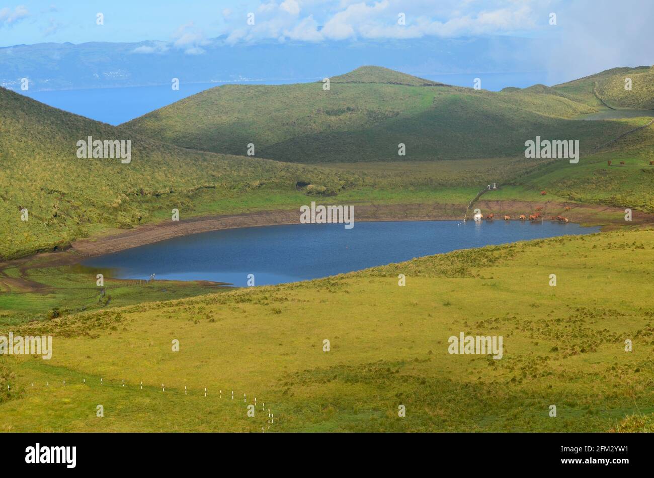 Lagoa do Peixinho in the highlands of Pico island, Azores archipelago, Portugal Stock Photo