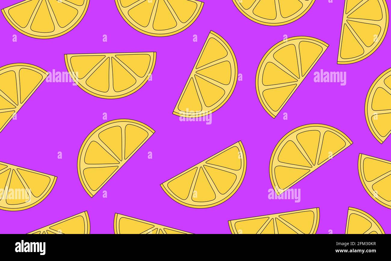 Vector seamless lemon pattern. Trendy summer background Stock Vector ...