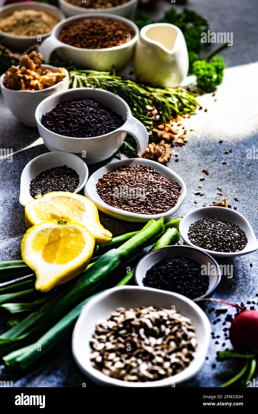 Fruit and vegetables nuts grain hires stock photography and images Alamy