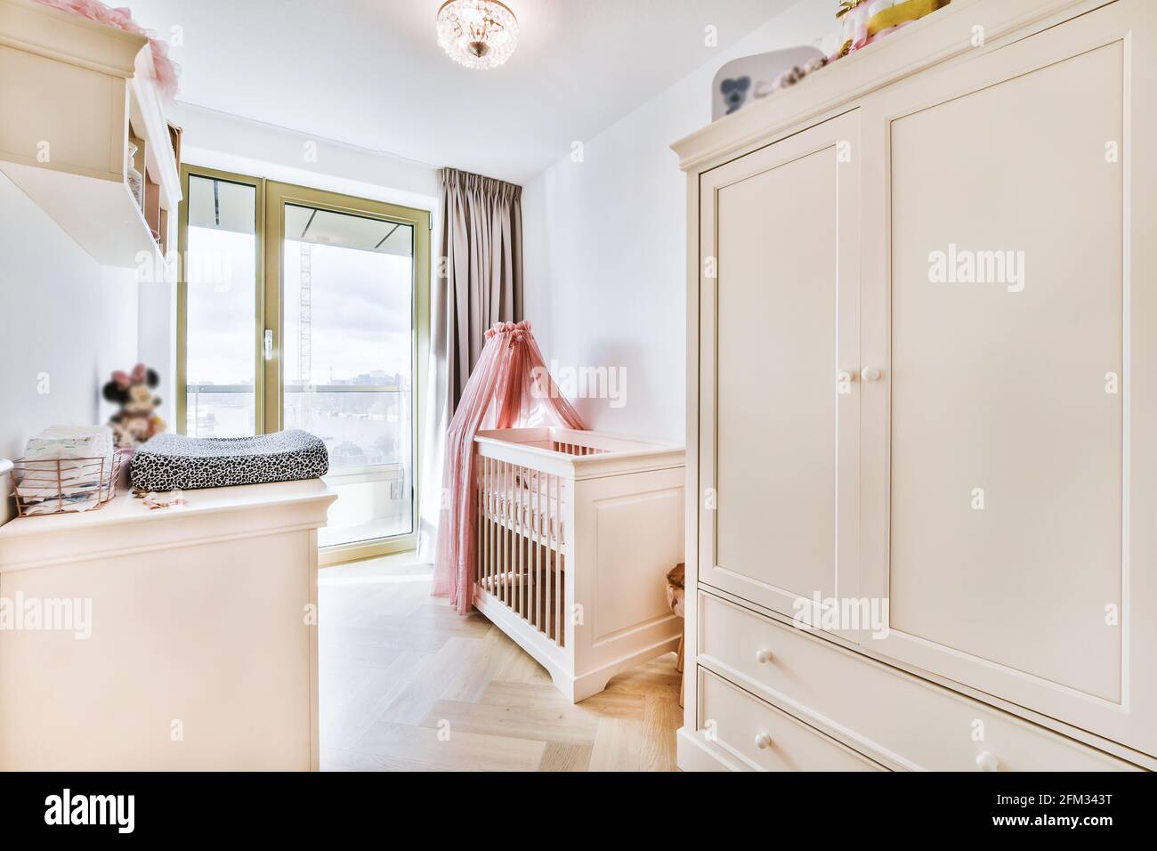 Interior of cozy nursery in apartment Stock Photo - Alamy