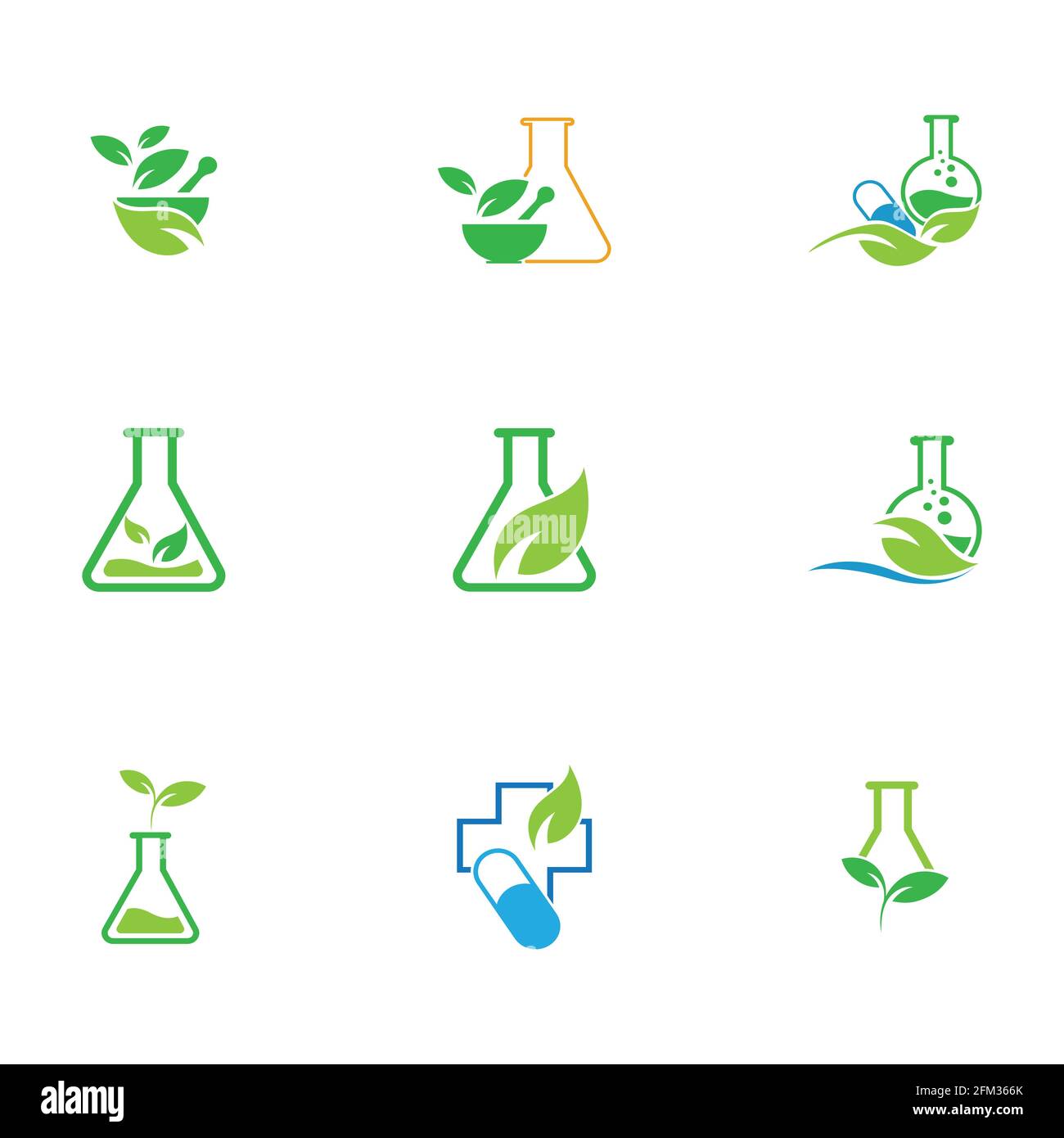 logo template set of natural medicine design Stock Vector Image & Art ...