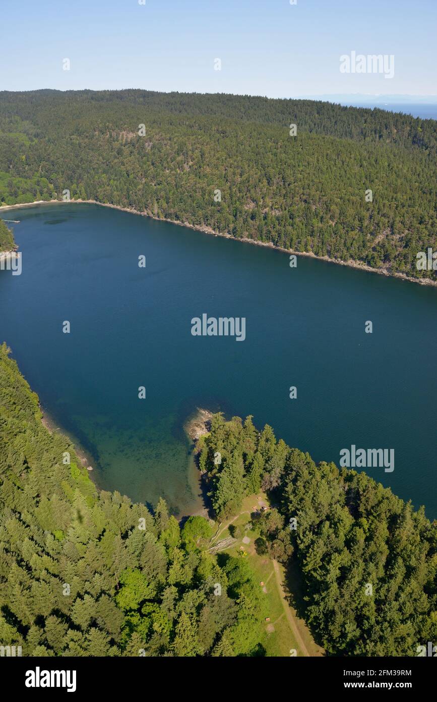 Narvaez Bay, Gulf Islands National Park Reserve of Canada, Saturna Island, British Columbia, Canada. Stock Photo