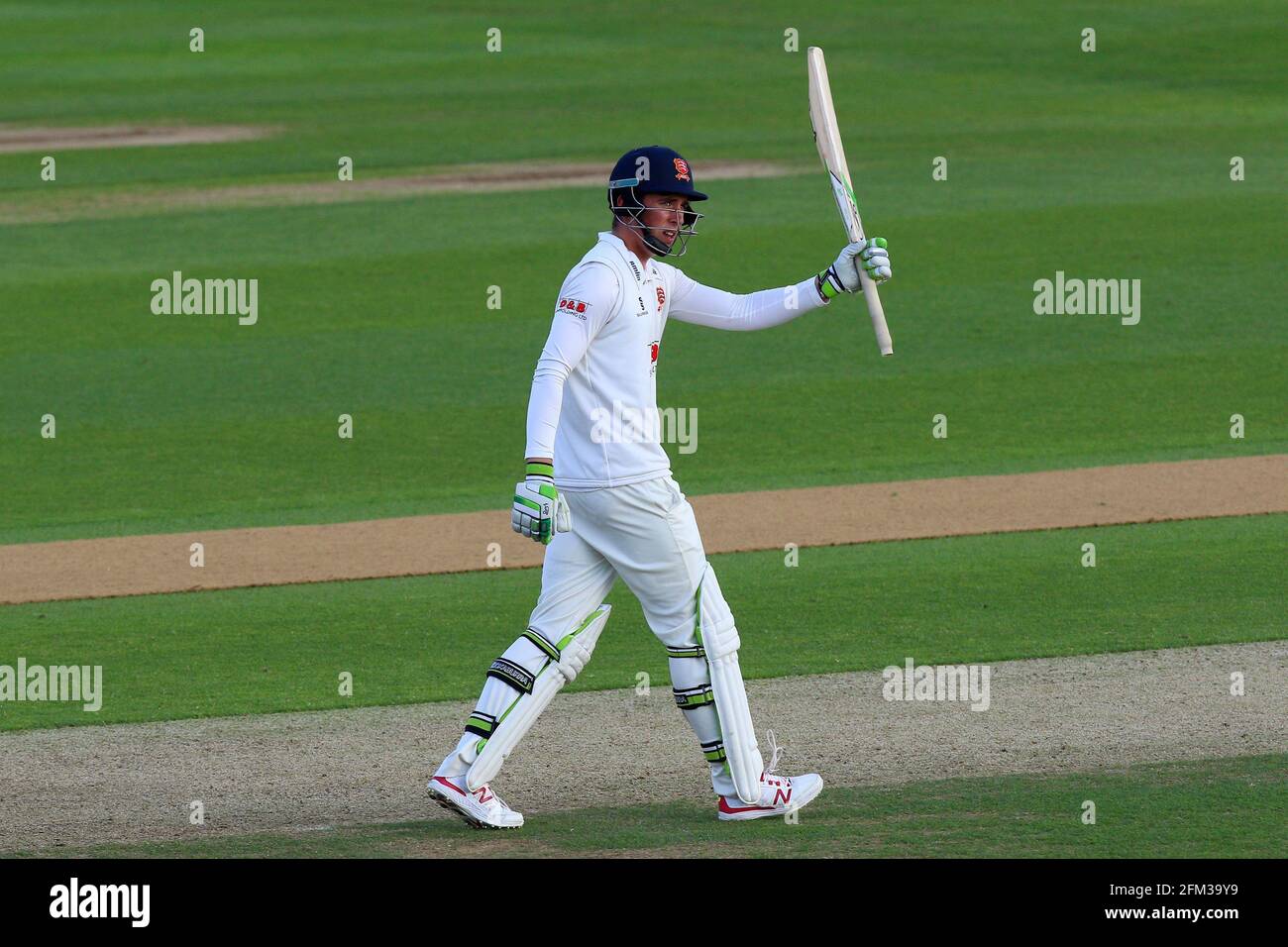 Daniel Lawrence of Essex celebrates scoring a half-century, 50 runs ...
