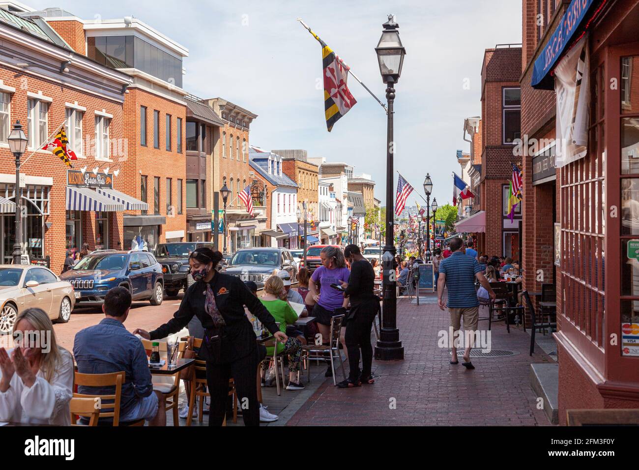 Annapolis, MD, USA 05022021 Street view of Annapolis, Maryland with