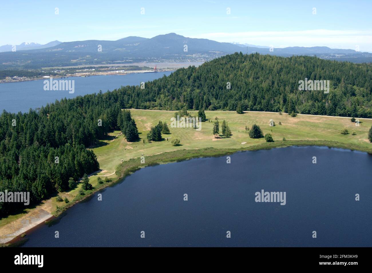 Aerial photo of the Gabriola Island Golf Course, Gabriola Island