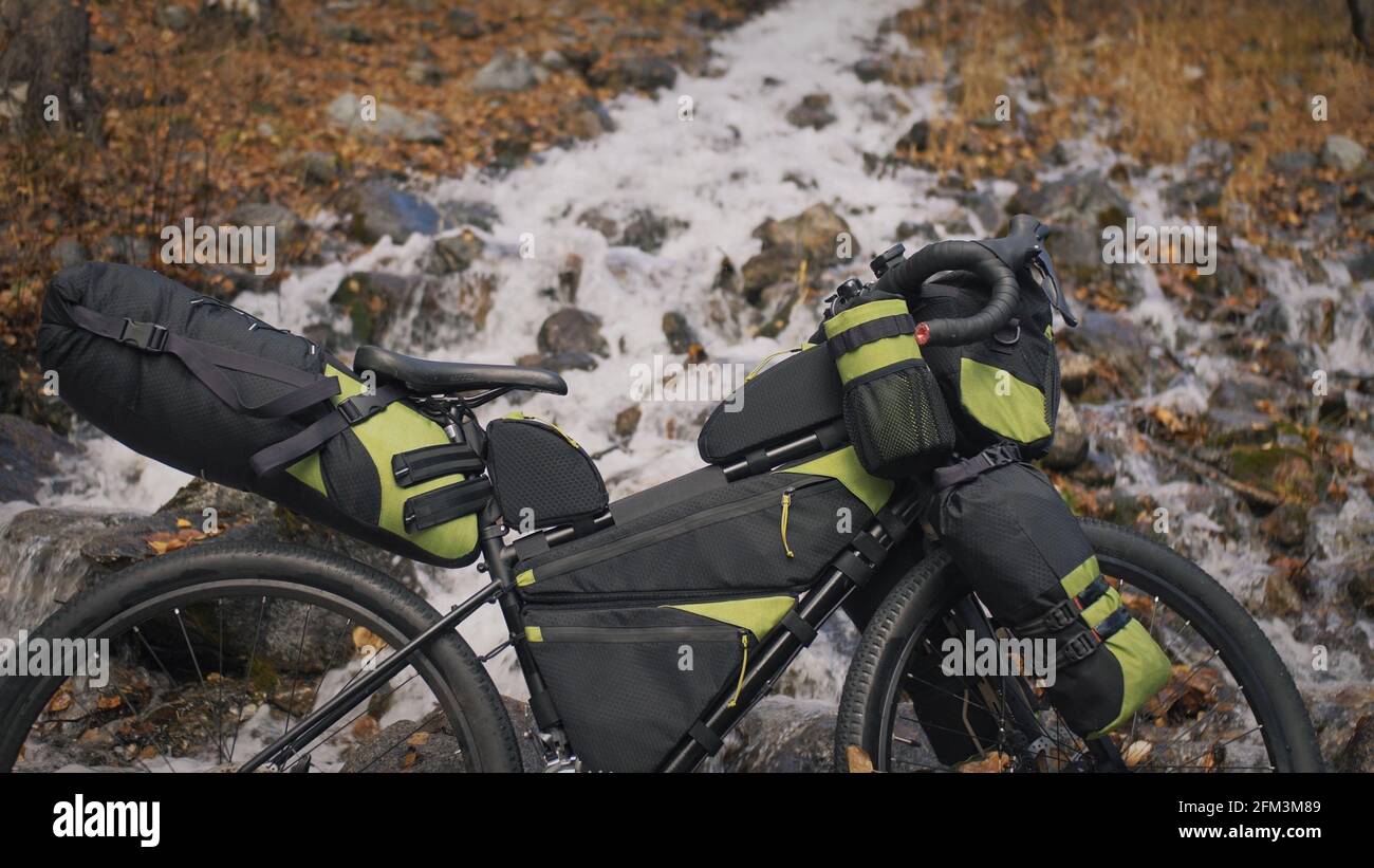 The mixed terrain cycle touring bike with bikepacking.The trip on