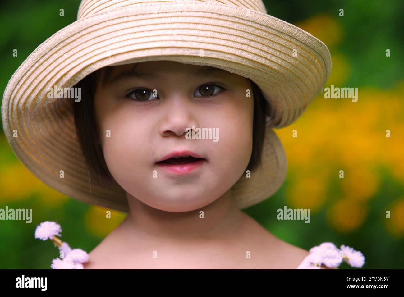 Straw hat with flowers hires stock photography and images Alamy