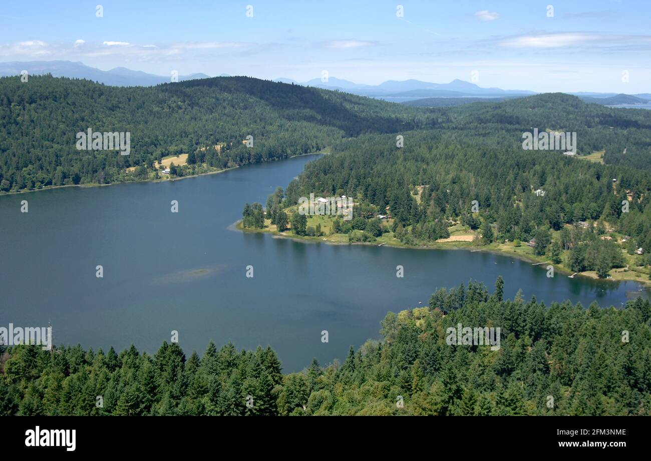 The northern end of Saint Mary's Lake, Salt Spring Island, British ...