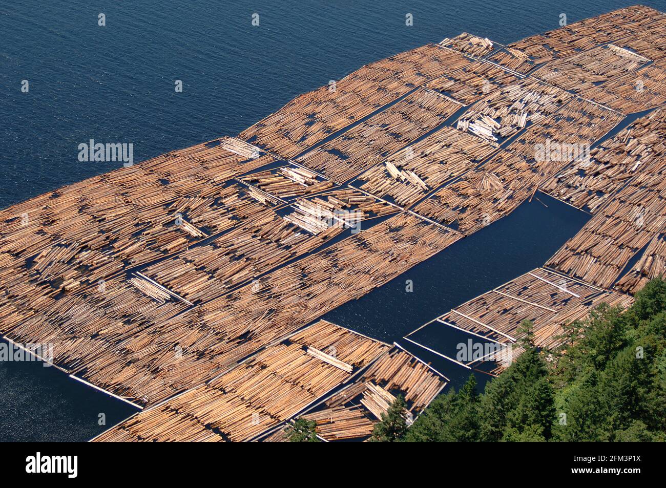 Log booms off Gabriola Island, Gabriola Island, British Columbia