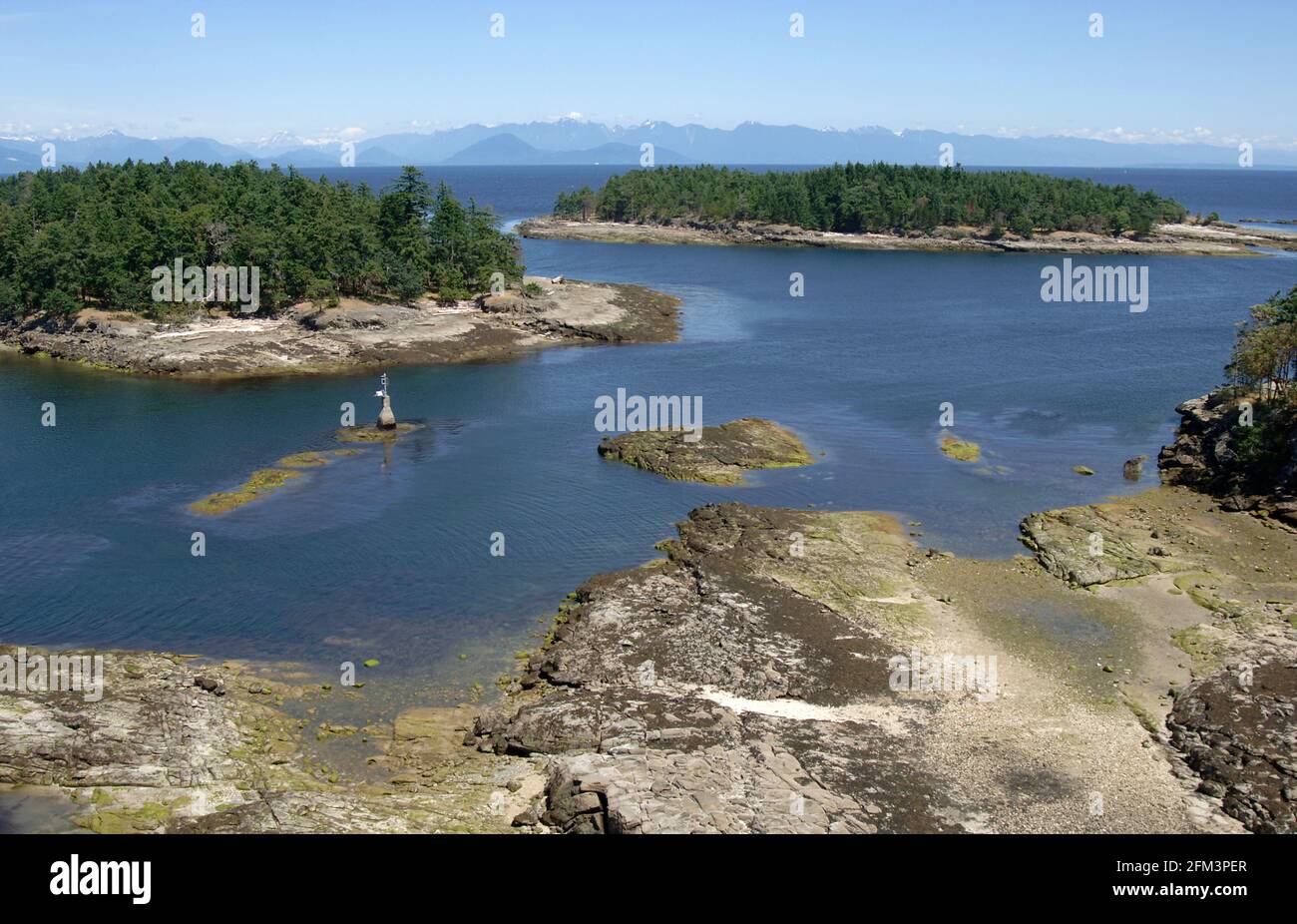 Aerial photograph of Vancouver Island and the Southern Gulf Islands ...