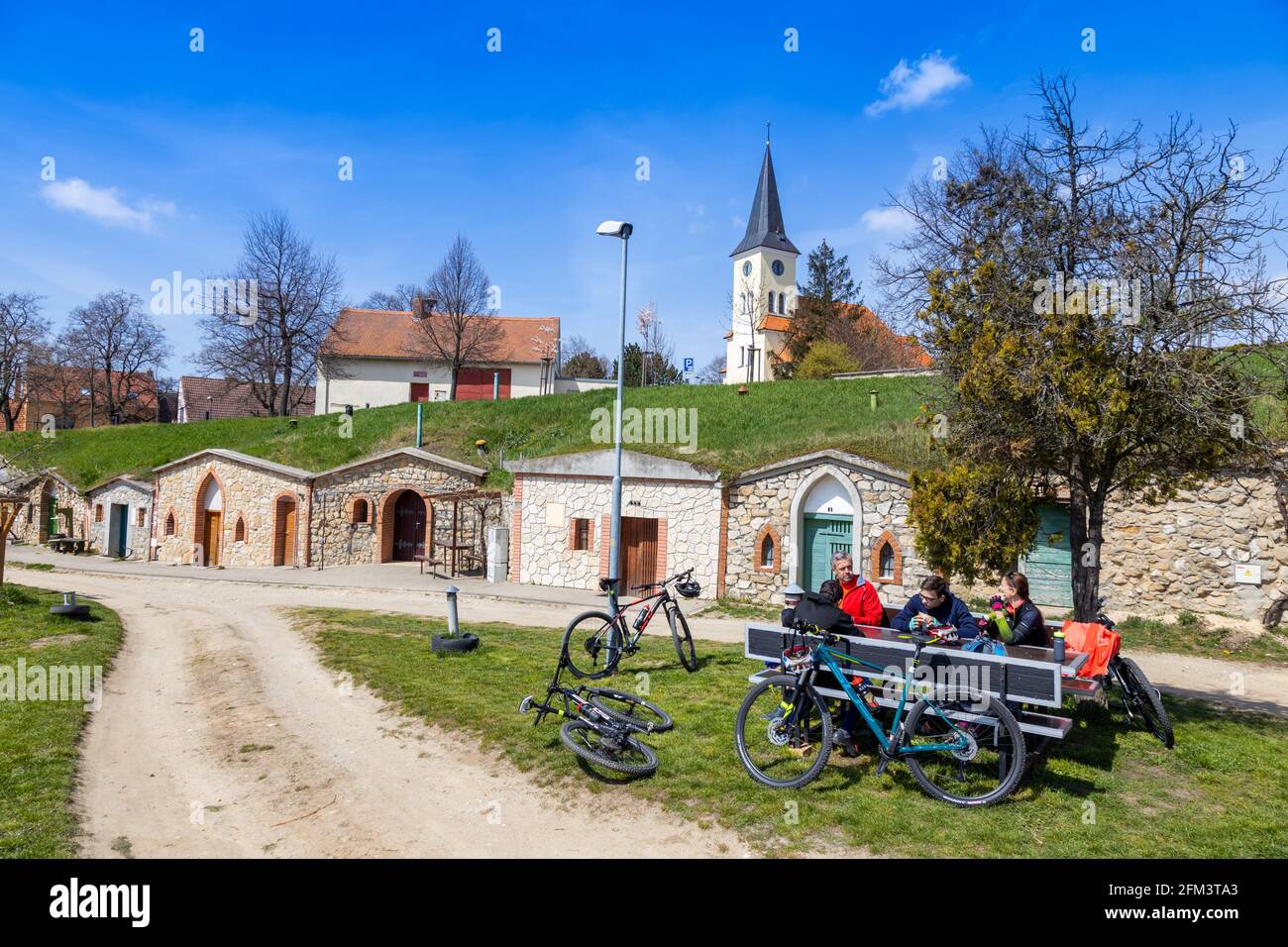 Vinařská obec Vrbice, Slovacko, Morava, Ceska republika / Winery village Vrbice, South Moravia, Czech republic Stock Photo