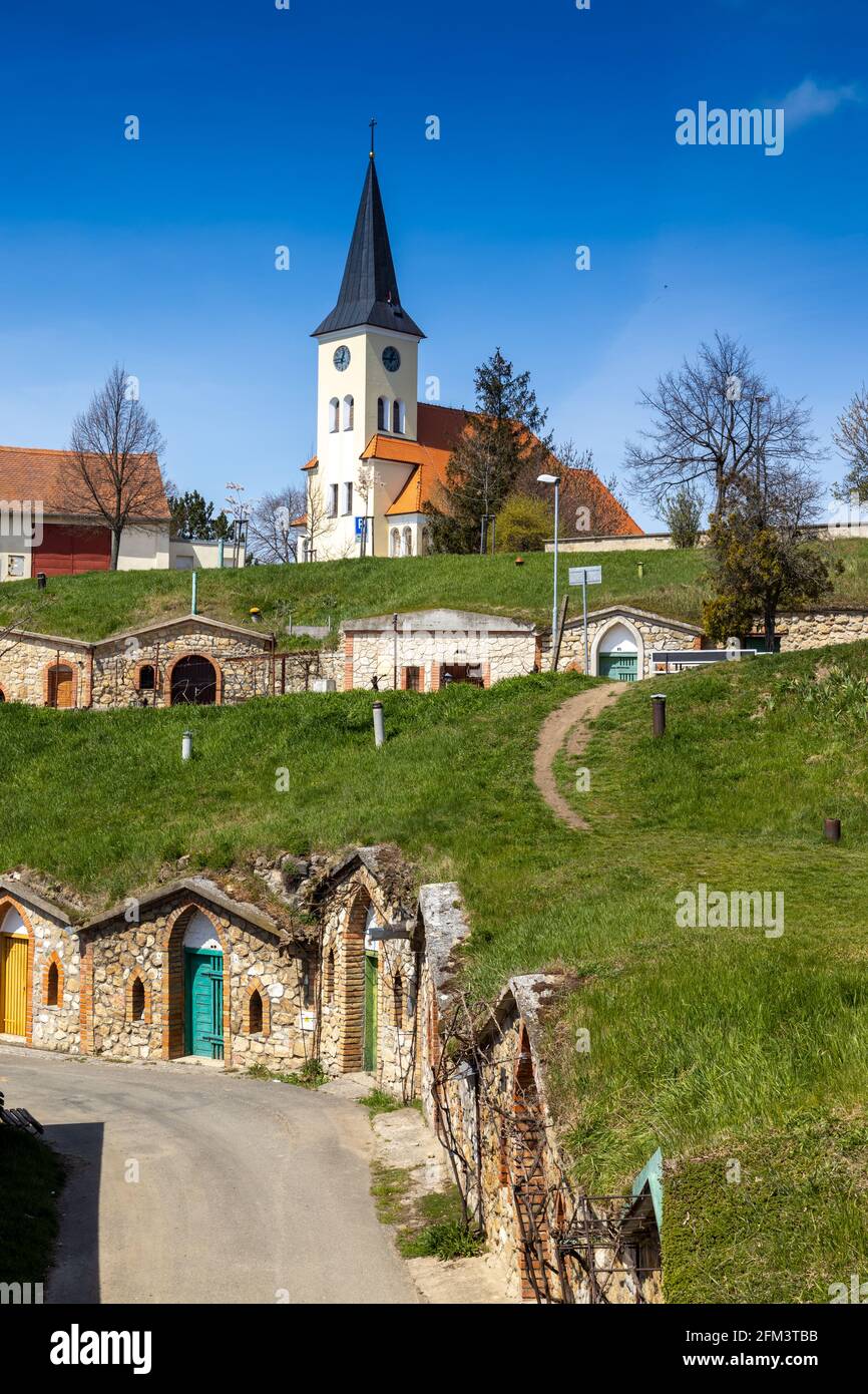 Vinařská obec Vrbice, Slovacko, Morava, Ceska republika / Winery village Vrbice, South Moravia, Czech republic Stock Photo