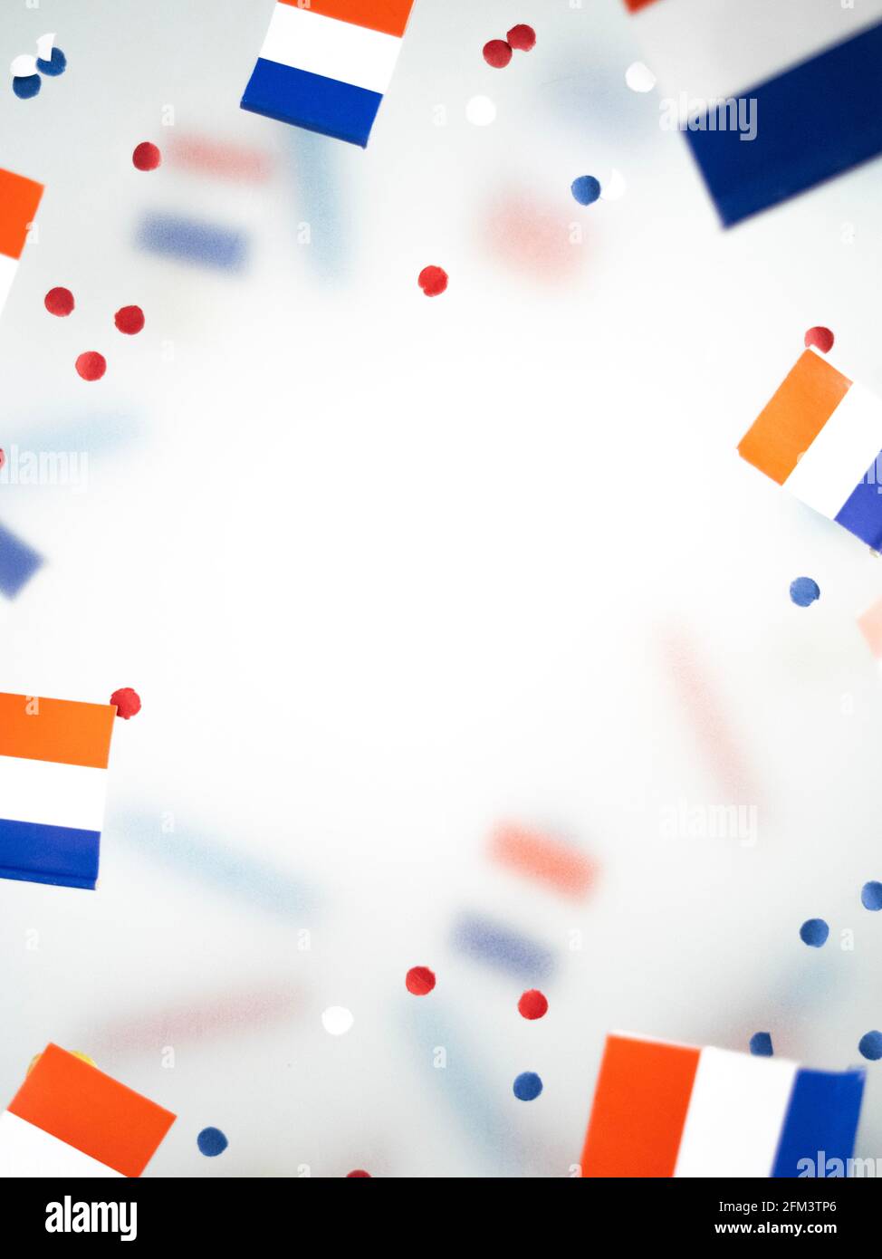 national holiday of July 14 is a happy Independence Day of France, Bastille Day, the concept of patriotism, memory,  confetti and flags Stock Photo
