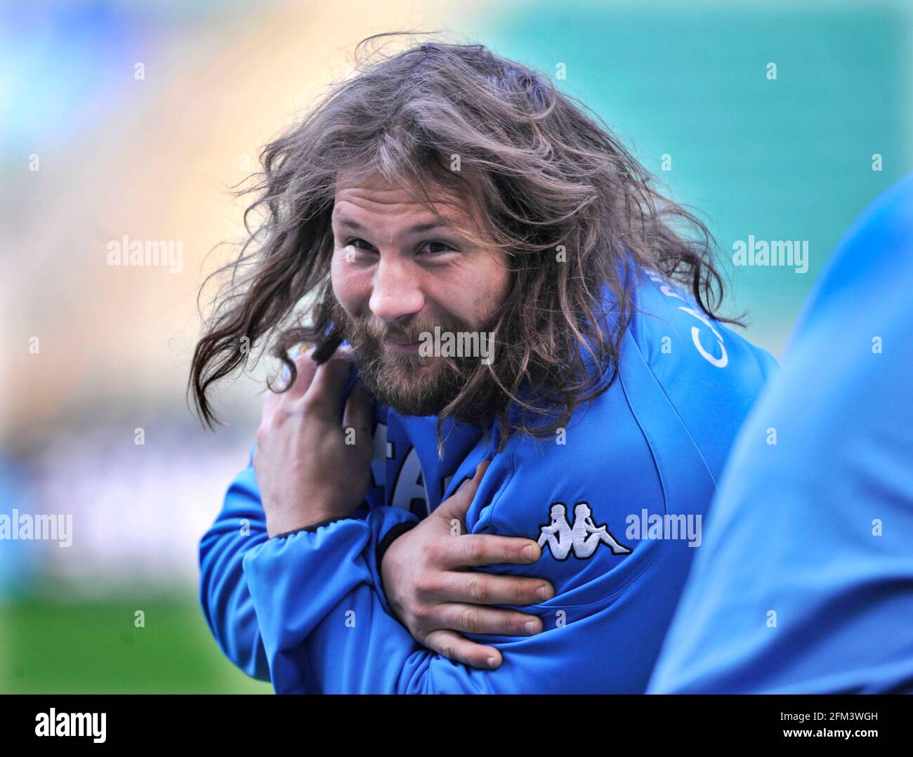 ITALY TRAINING AT TWICKENHAM FOR THEIR SIX NATIONS MATCH WITH ENGLAND. (middle) Martin Castrogiovanni. 11/2/2011.  PICTURE DAVID ASHDOWN Stock Photo