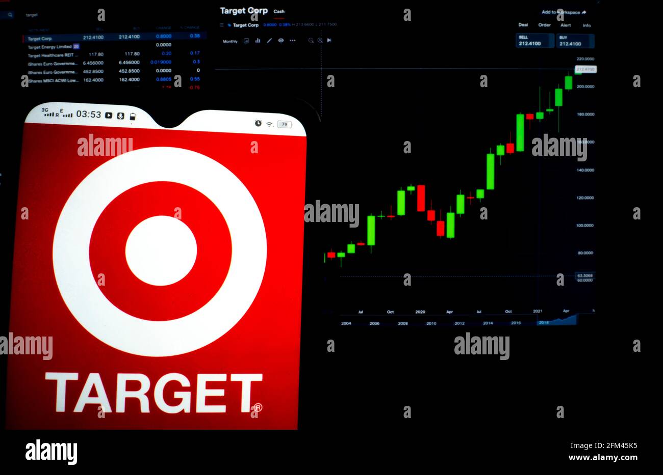 In this photo illustration, a Target Corporation logo seen displayed on ...