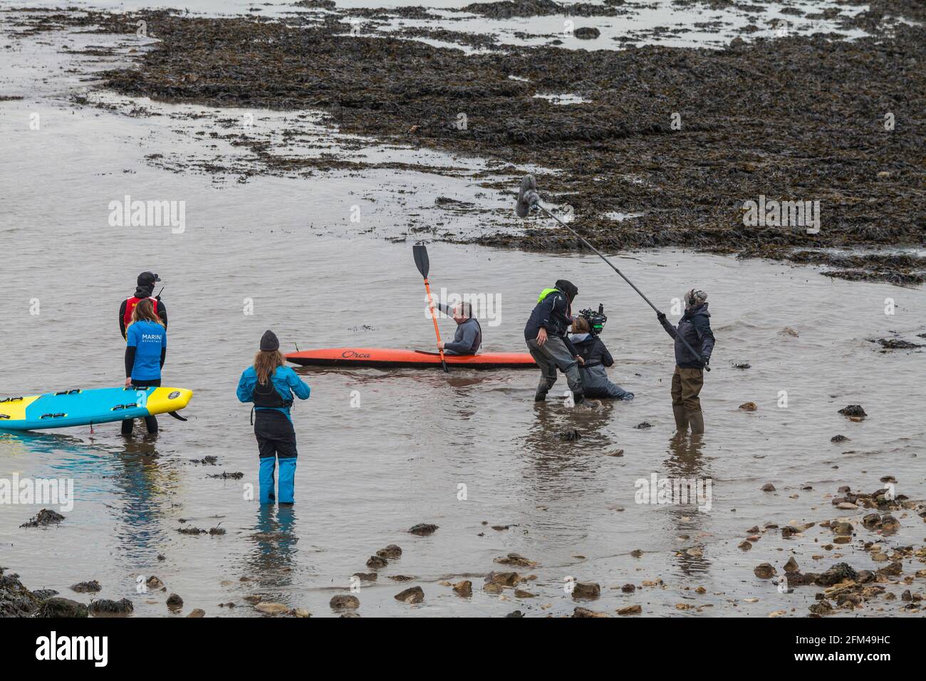 Hartlepool,UK. 2nd May 2021.Filming took place at the beach today