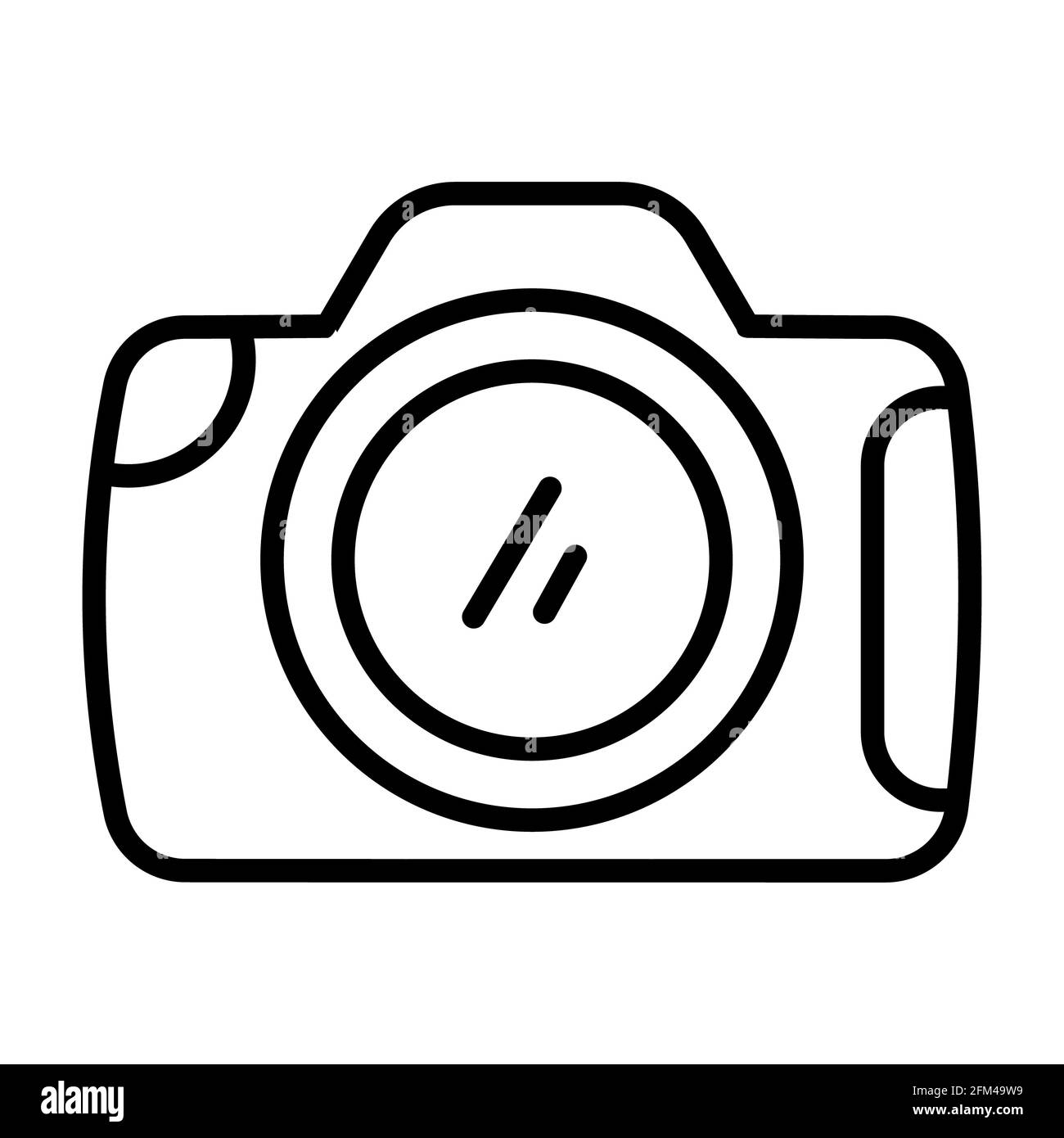 camera mirror less shutter photograph single icon with outline style ...