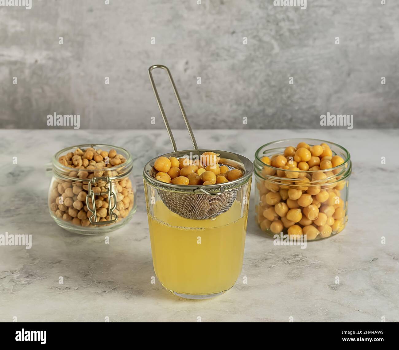 Canned chickpea aquafaba. Egg replacement and substitutes. Vegan