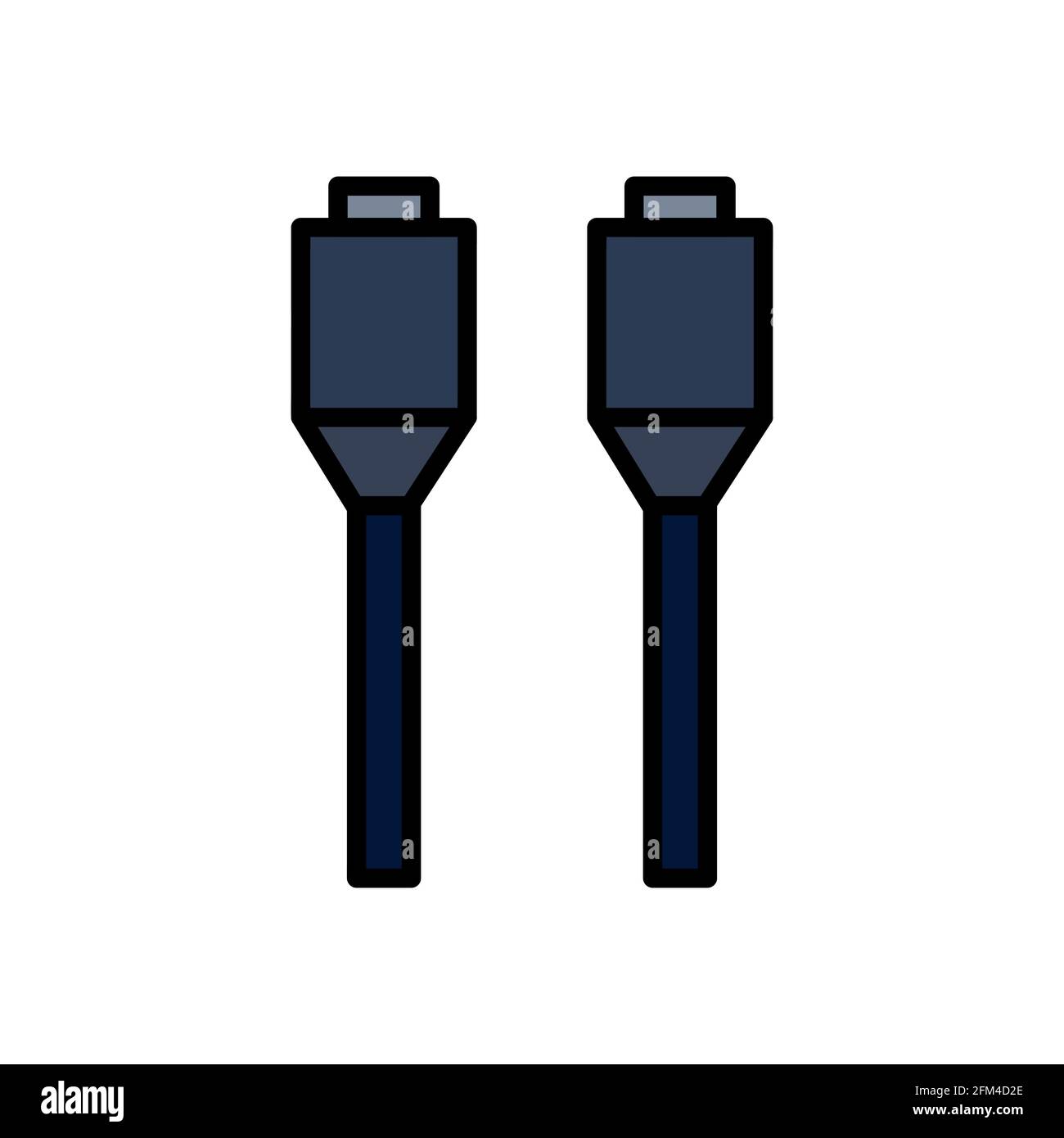 Cable Conceptual Vector Icon Logo Design Illustration eps10 Stock Vector