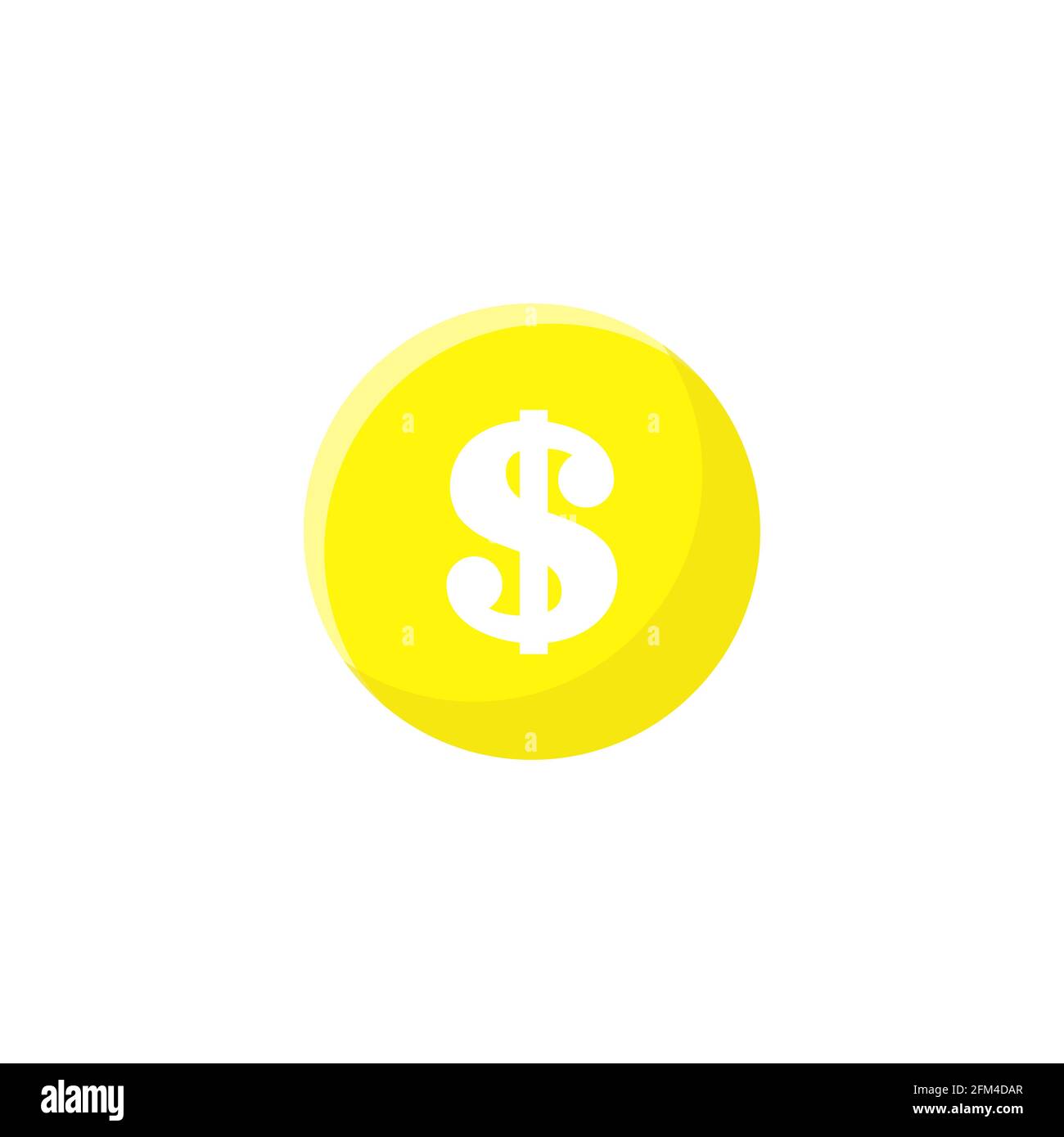 Dollar Coin Conceptual Vector Icon Design eps10 Stock Vector