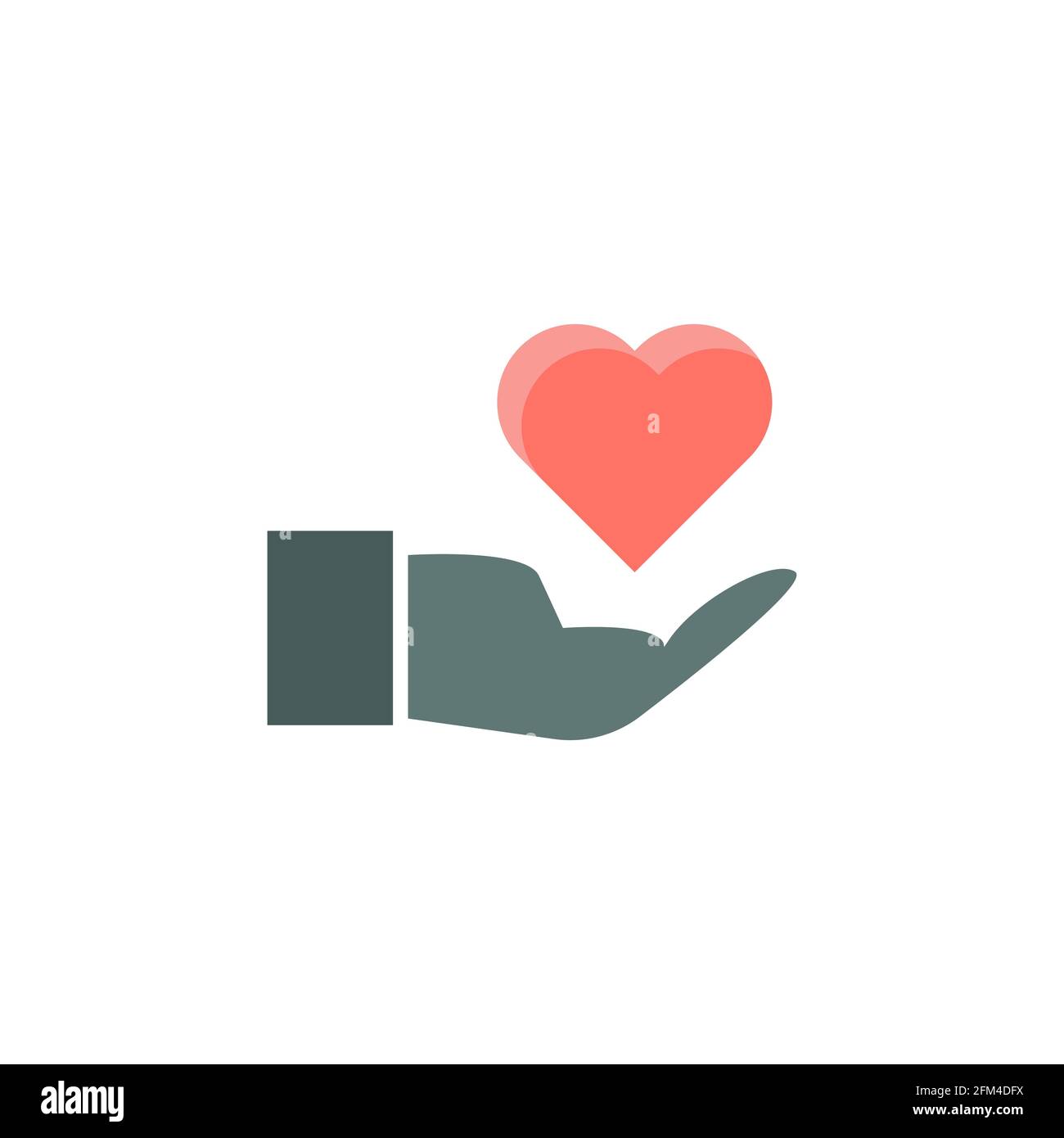 Love Hand Conceptual Vector Icon Design Illustration eps10 Stock Vector