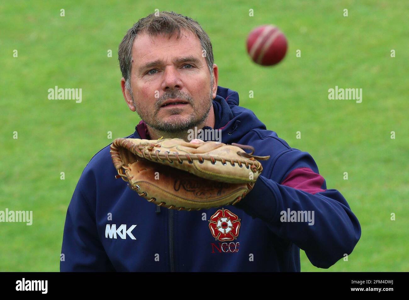 Northants head coach David Ripley during Northamptonshire CCC vs Essex CCC, Specsavers County Championship Division 2 Cricket at the County Ground on Stock Photo