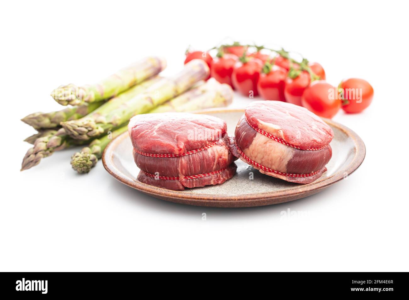 The raw beef meat steak isolated on white background Stock Photo - Alamy