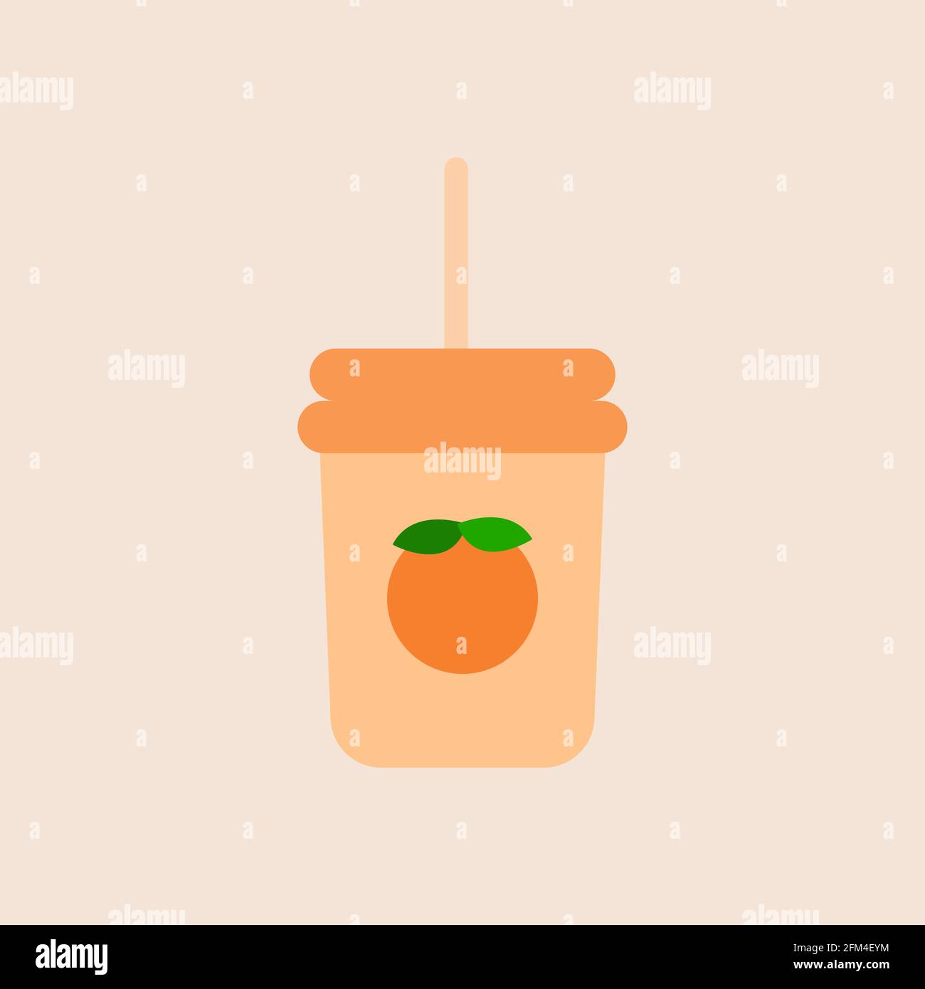 Orange Drink Conceptual Icon Vector Illustration Design eps10 Stock Vector