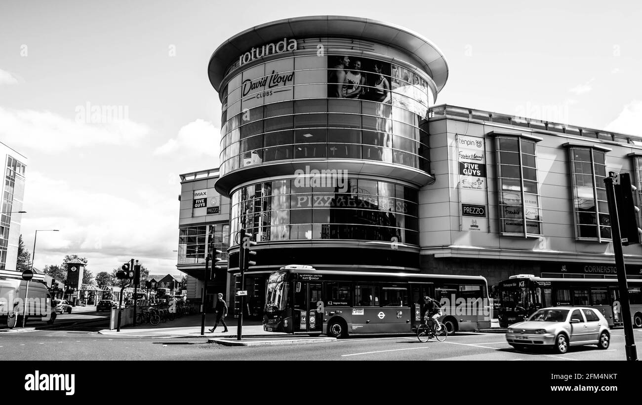 Kingston Upon Thames London UK, May 04 2021, Black and White Image