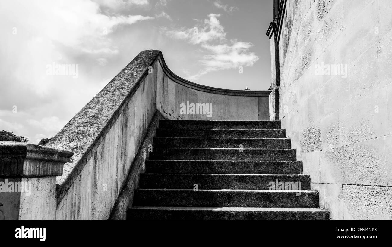 Concrete bridge staircase Black and White Stock Photos & Images - Alamy