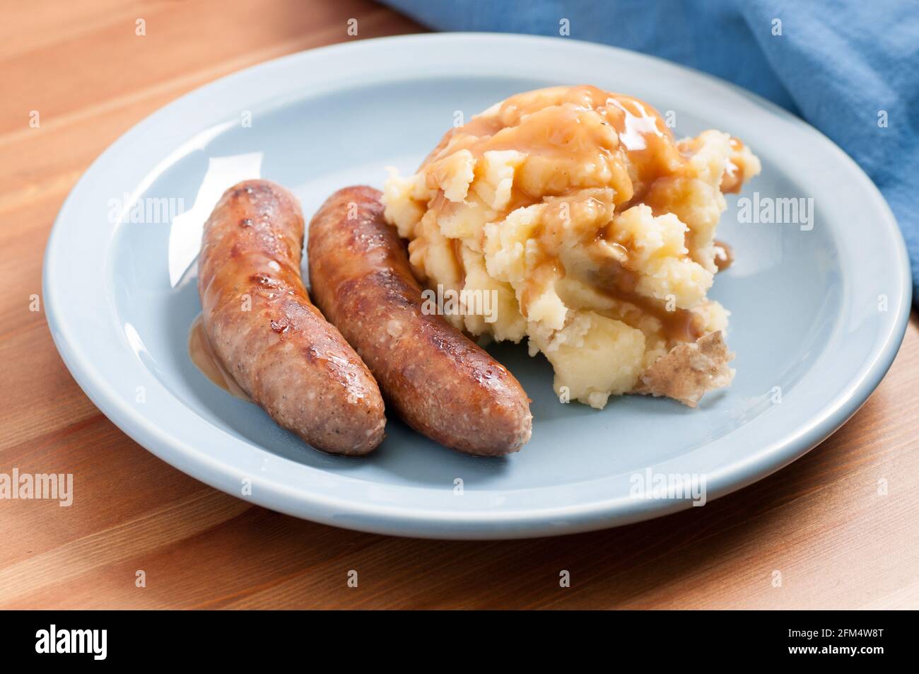 bangers and mash meal Stock Photo Alamy
