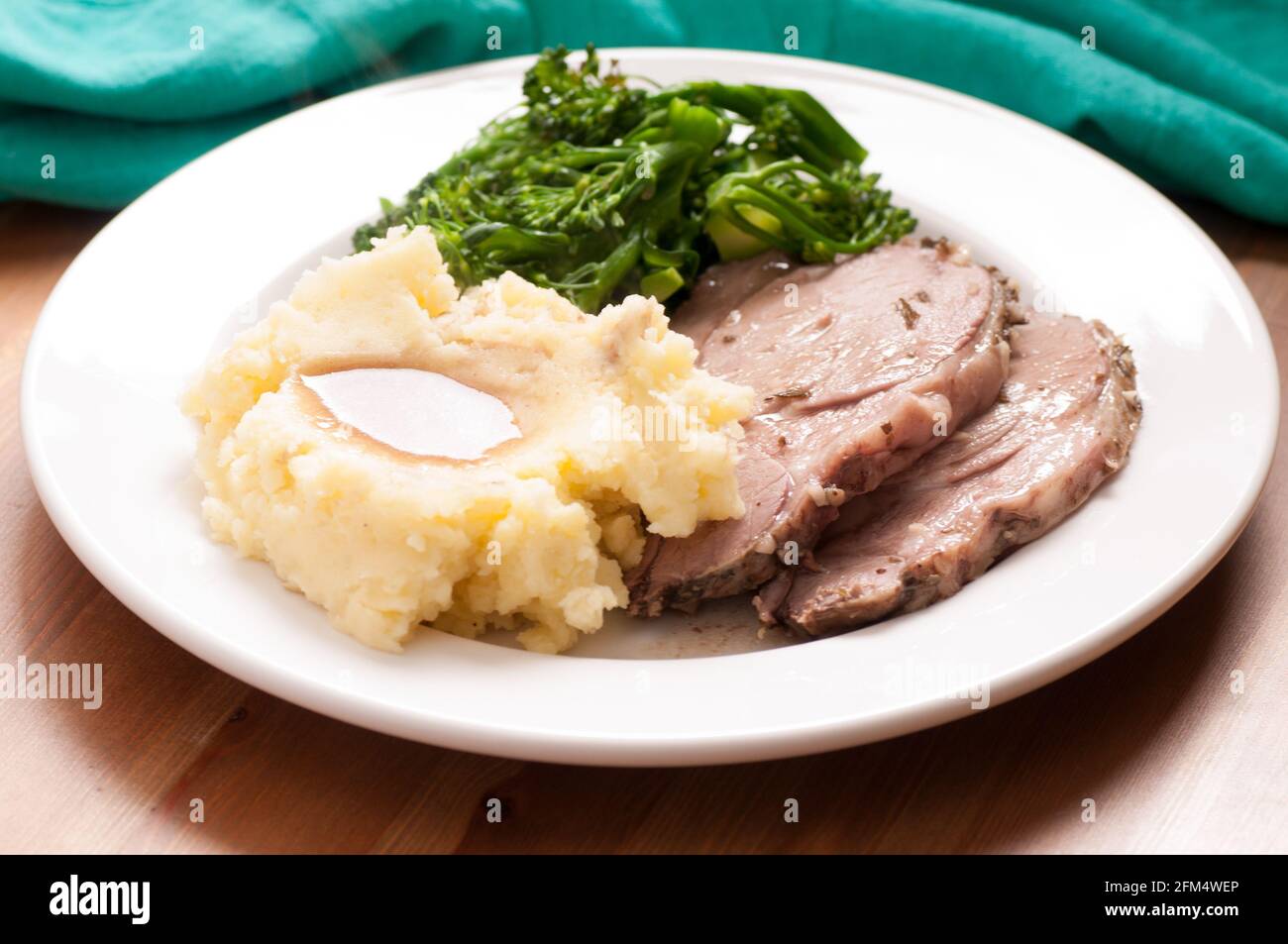 roast lamb dinner meal Stock Photo - Alamy
