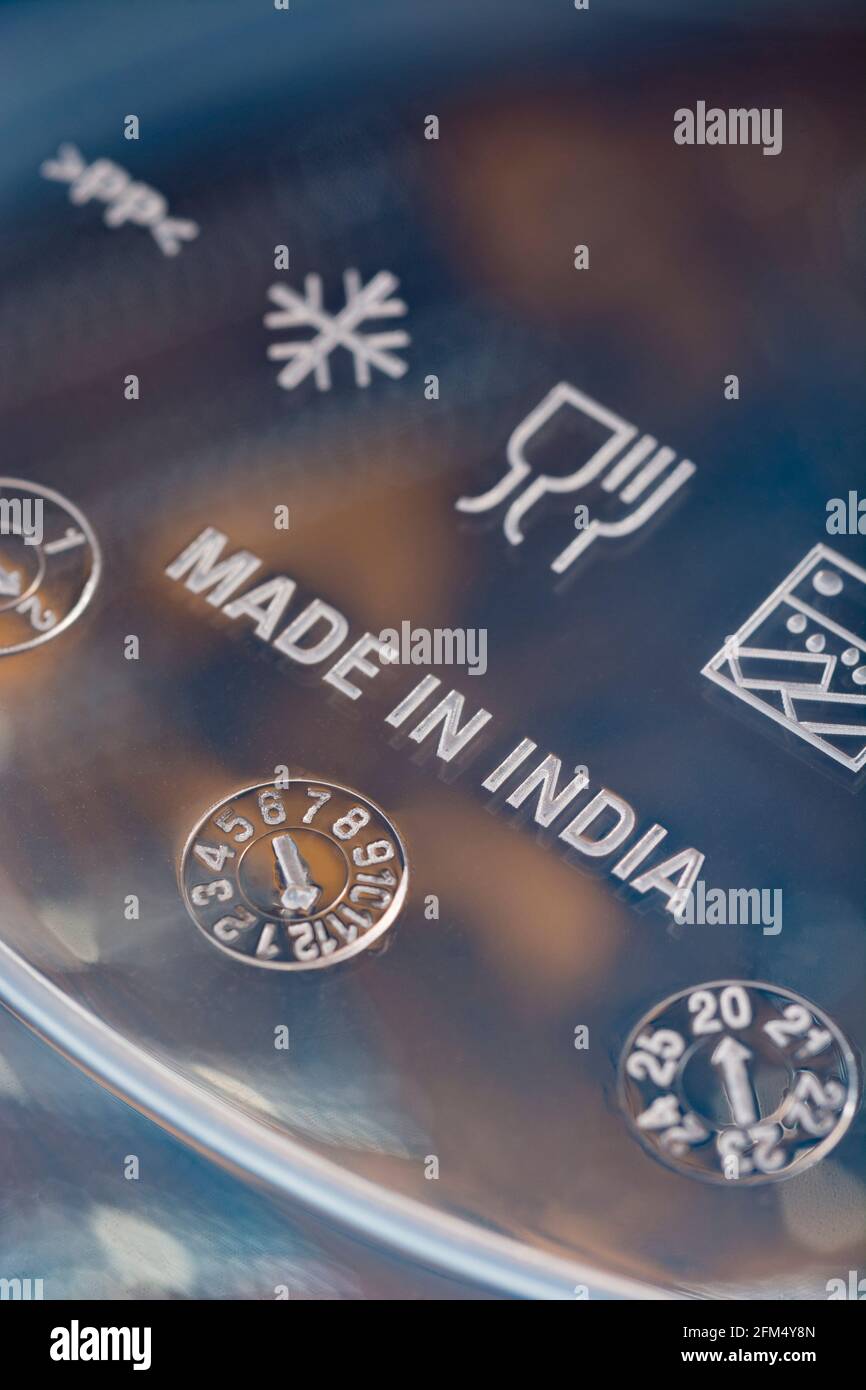 Made In India Moulded Into Bottom Of An Indian Made Kitchen Product. For Indian Export-imports