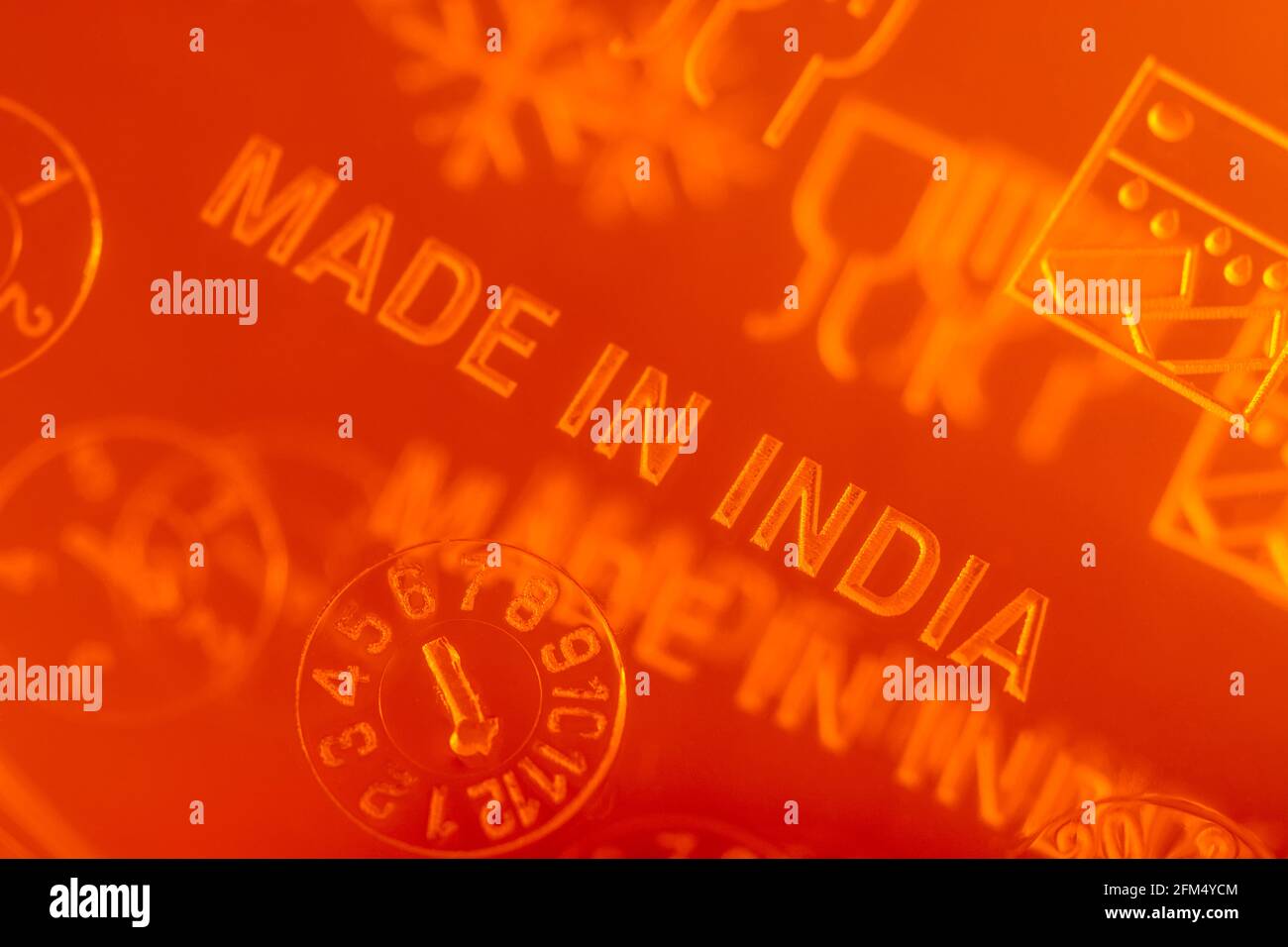 Made in India moulded into bottom of an Indian made kitchen product