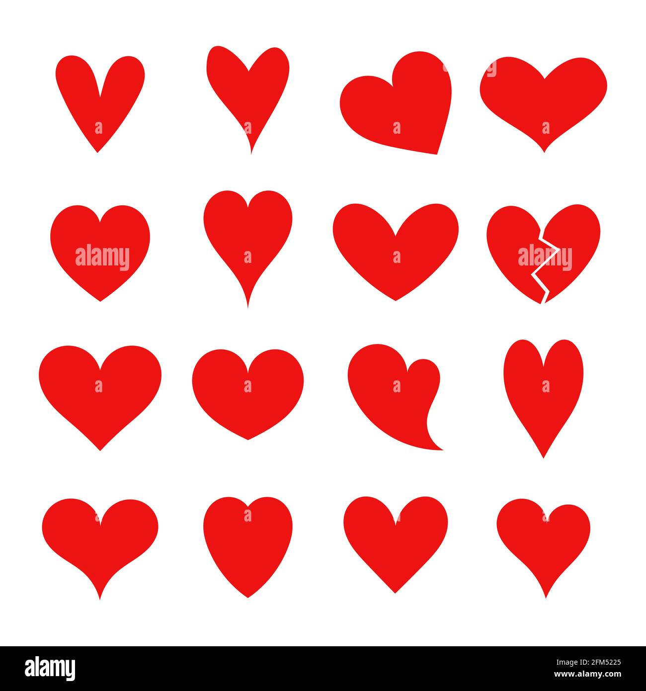 Set of red hearts. Vector illustration Stock Vector Image & Art - Alamy