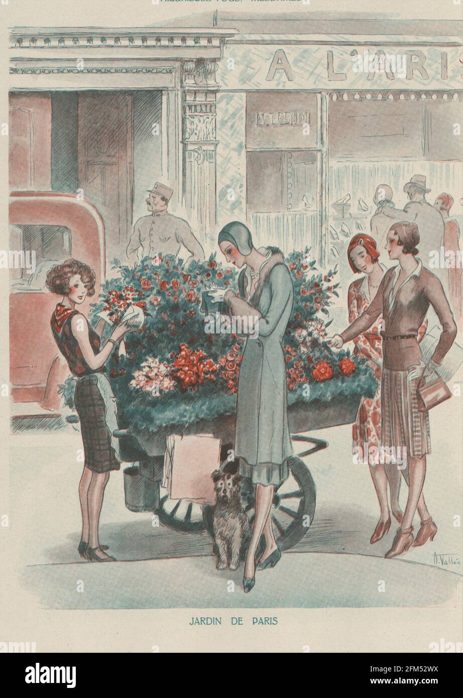 1930s France La Vie Parisienne Magazine Plate Stock Photo Alamy