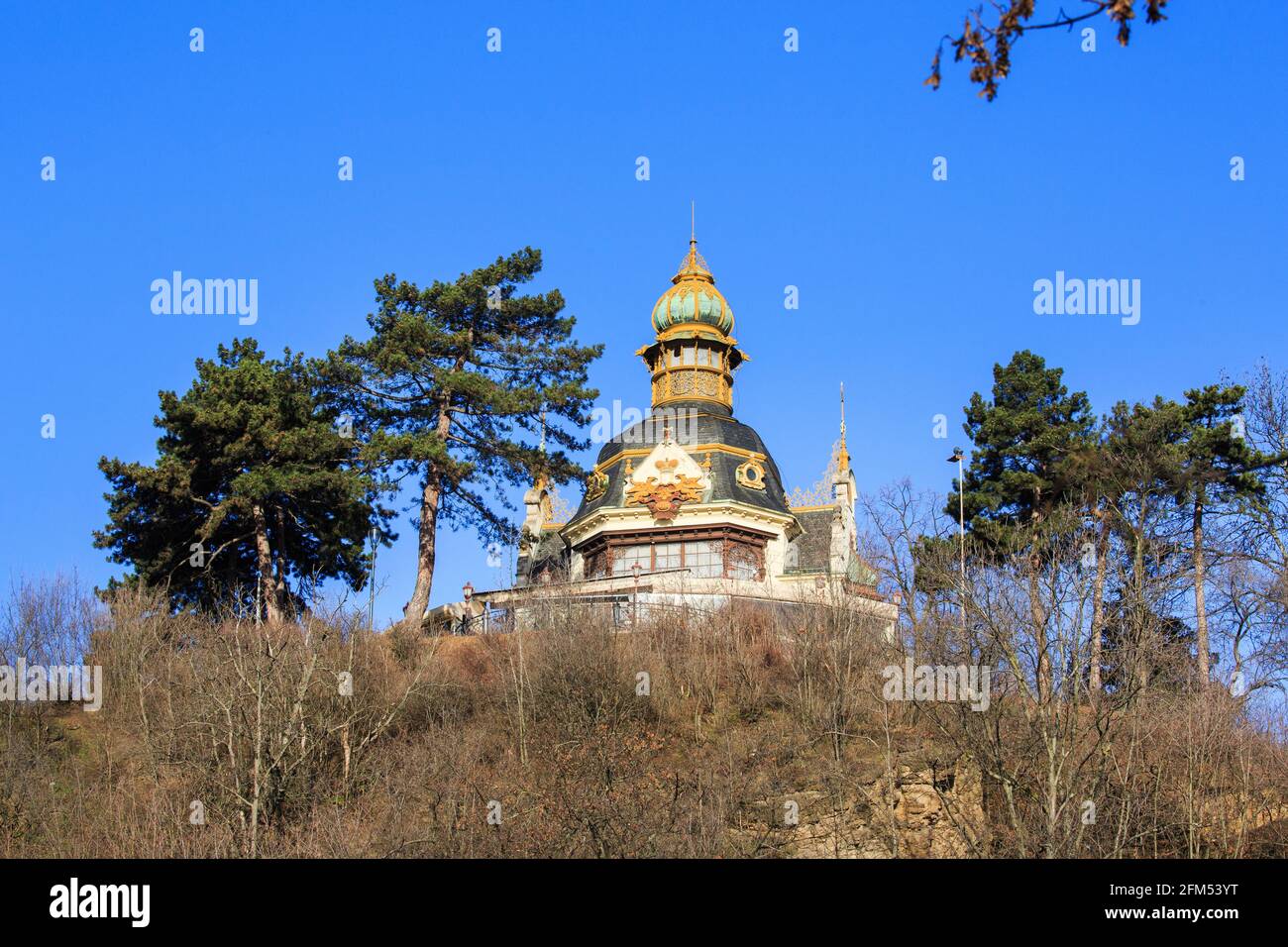 The Hanavsky pavilion in Letna Park, Prague, Czech republic Stock Photo