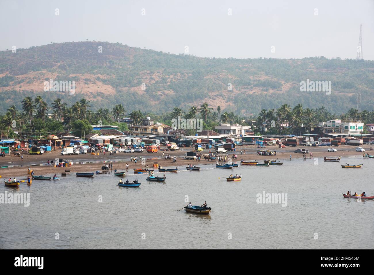 Fishing boats, Harnai Port, Konkan, Maharashtra, India Stock Photo