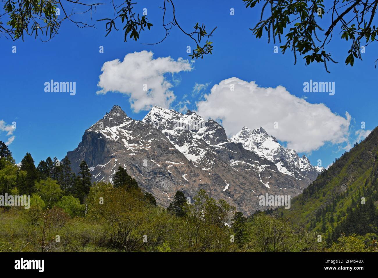 The beautiful mountains of the Uttarakhand valley, India Stock Photo
