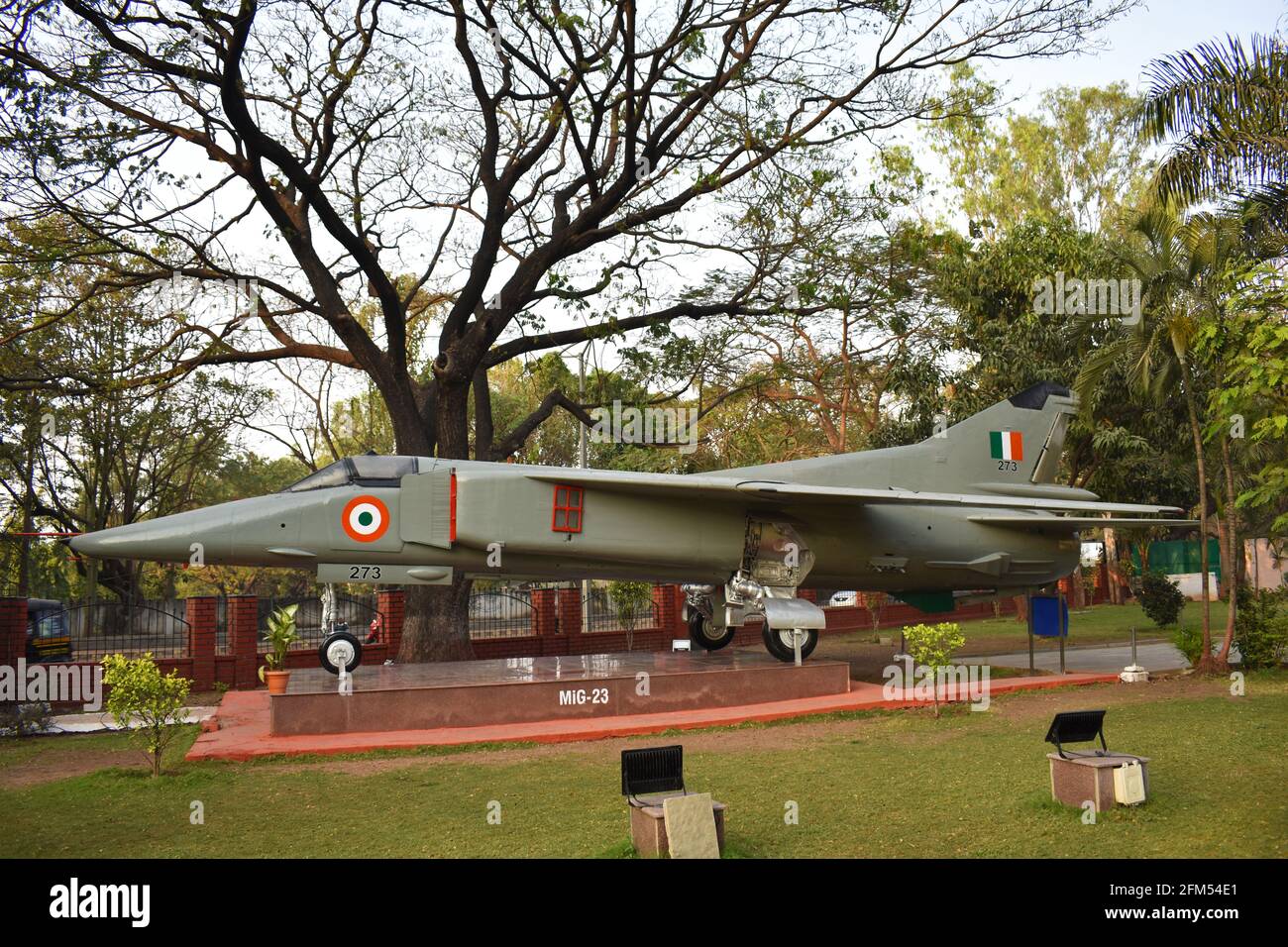 Mikoyan-Gurevich MiG-23 aircraft at National War Memorial Southern Command Pune, Maharashtra, India Stock Photo