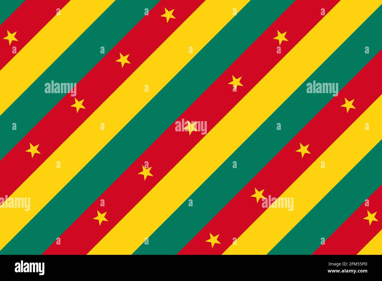 Simple geometric pattern in the colors of the national flag of Cameroon ...