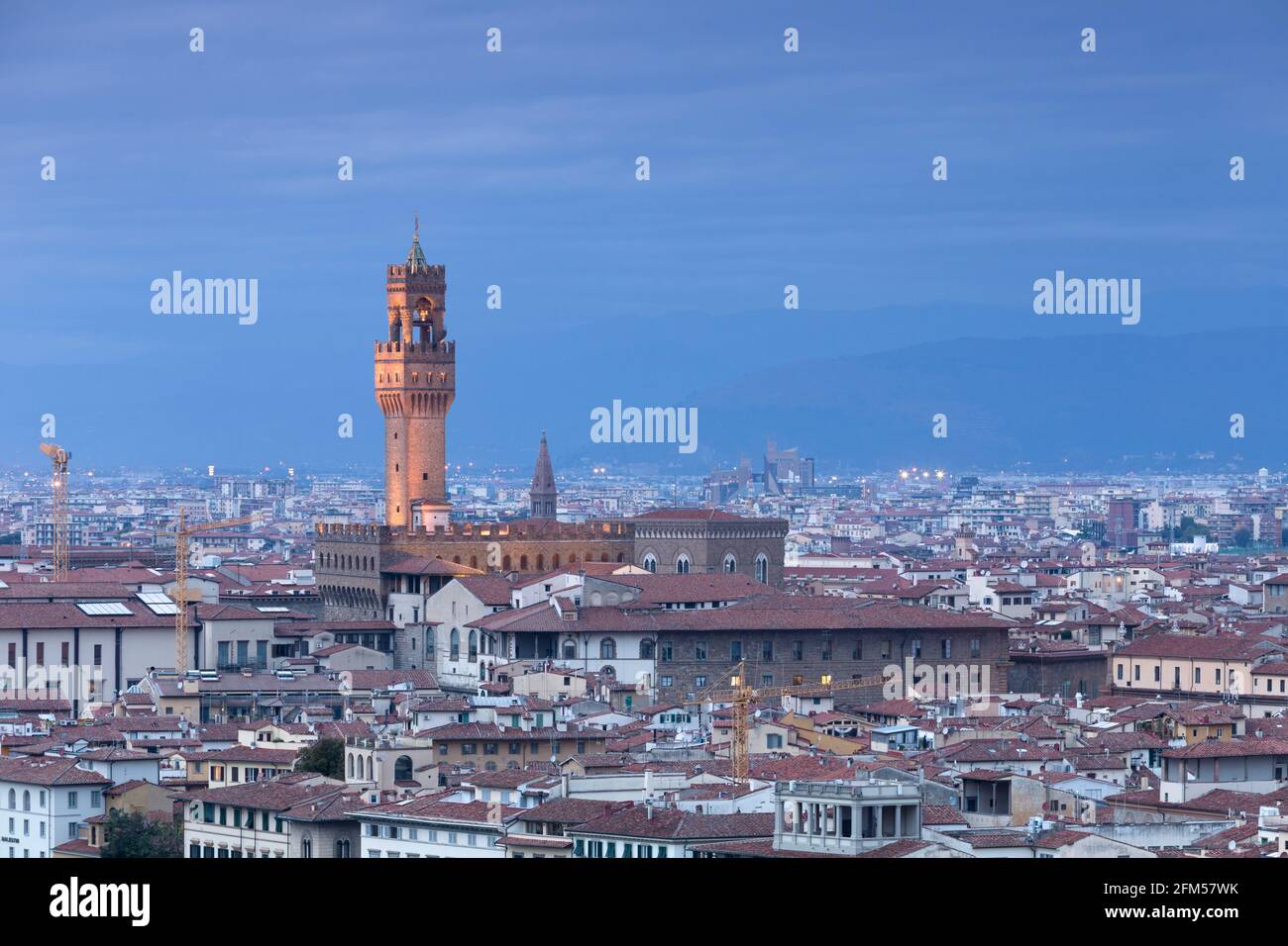 View with Palazzo Vecchio, Florence, Italy Stock Photo