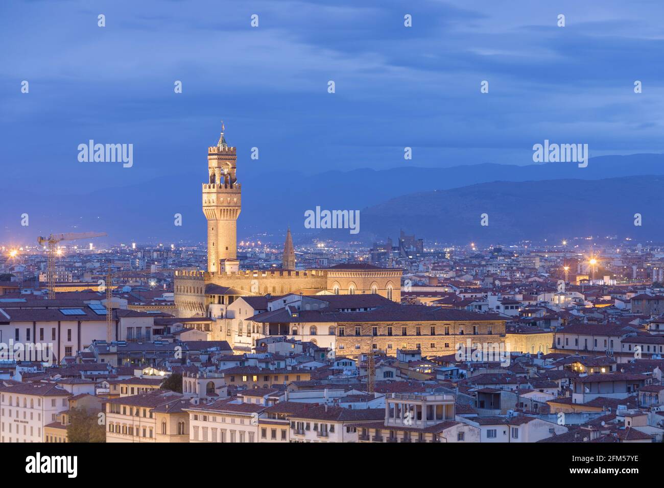 View with Palazzo Vecchio, Florence, Italy Stock Photo