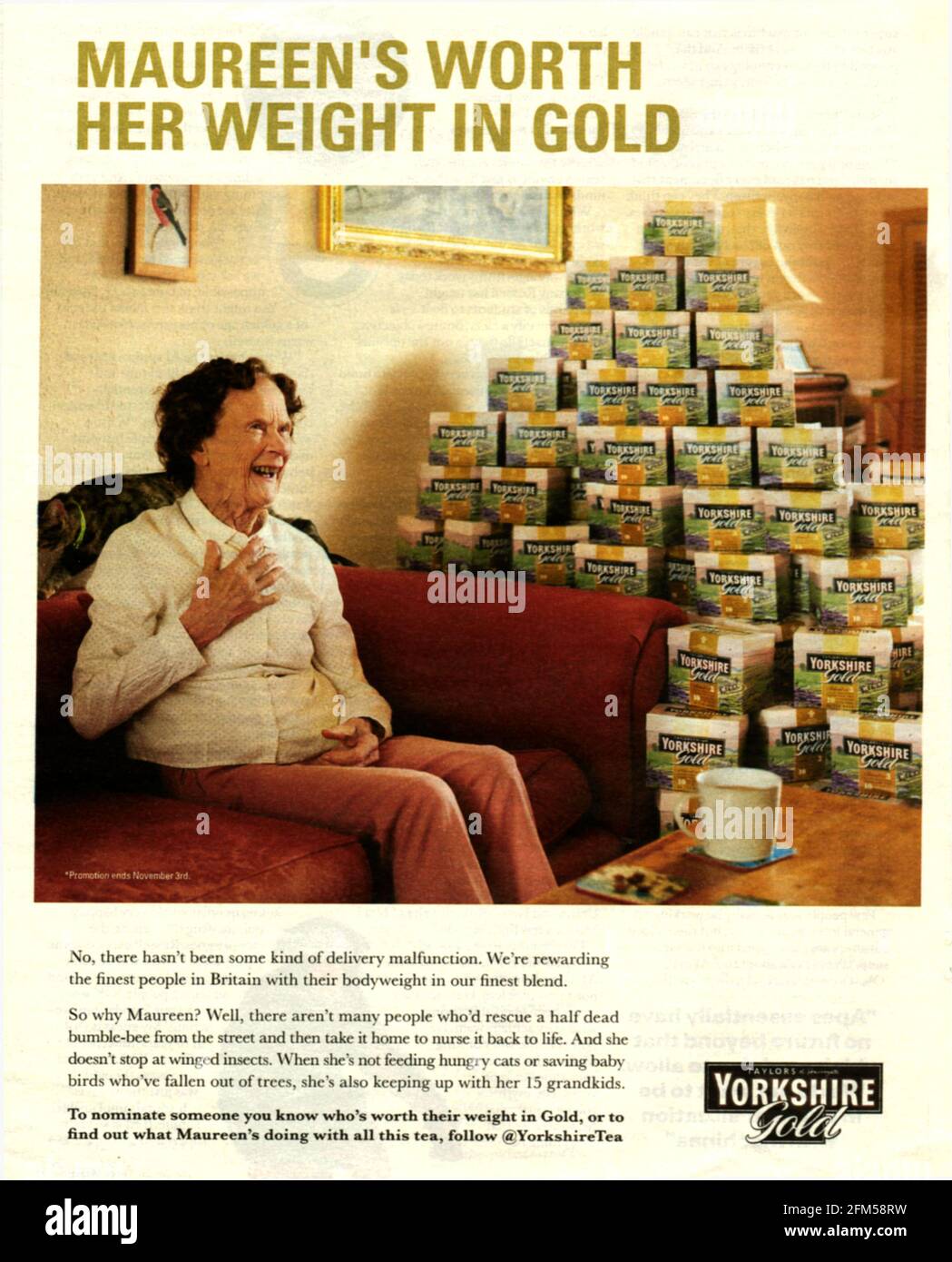 2010s UK Yorkshire Tea Magazine Advert Stock Photo