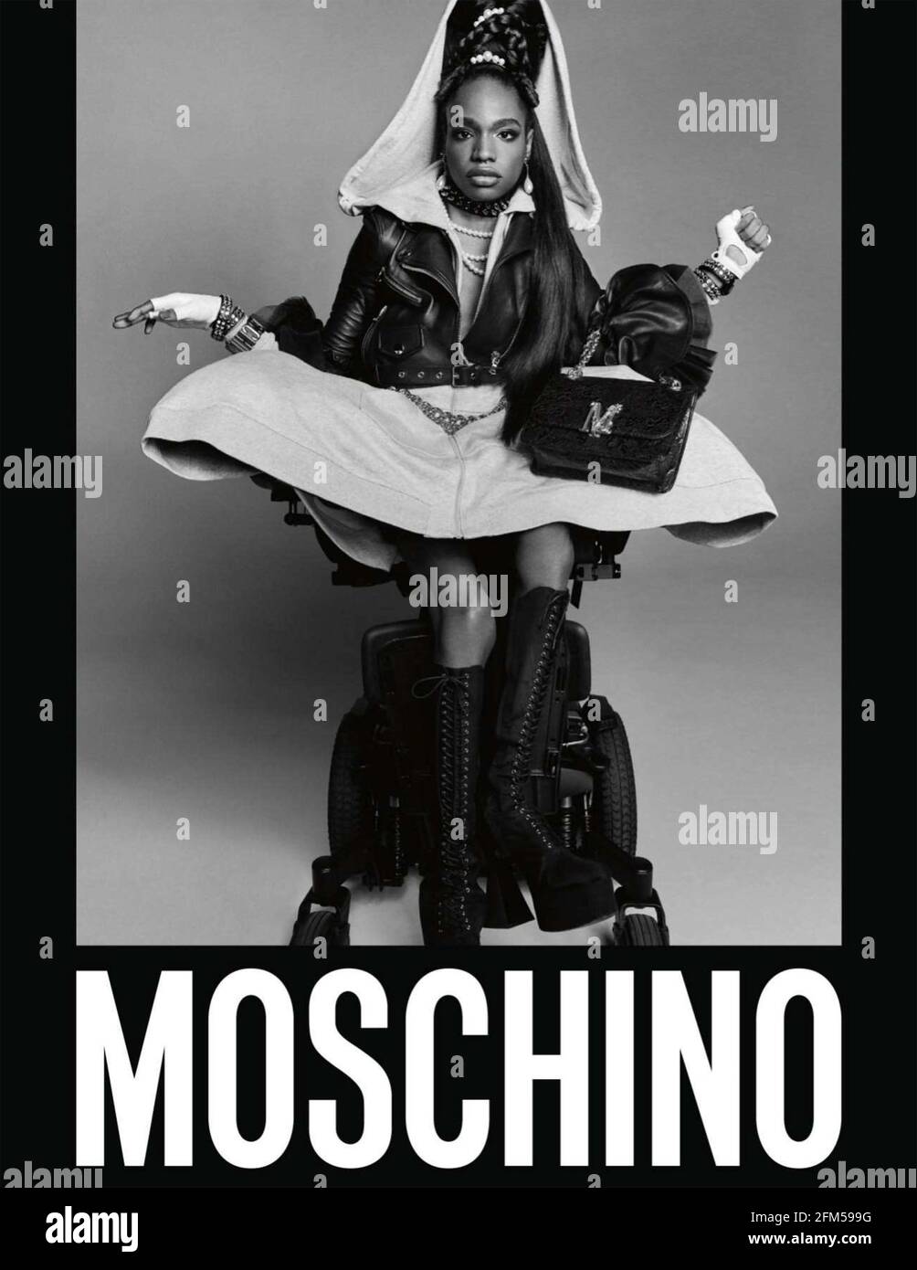 2020s UK Moschino Magazine Advert Stock Photo