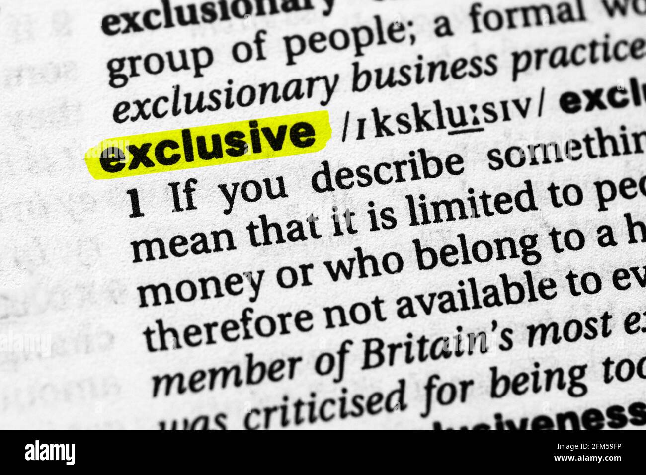 What does cheap exclusive mean