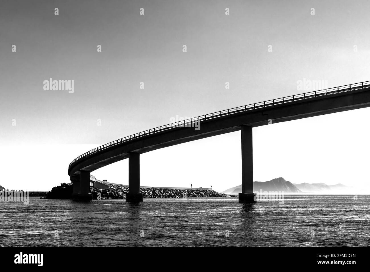 Runde bridge from Runde island to Remøya island, west coast of Norway. Stock Photo