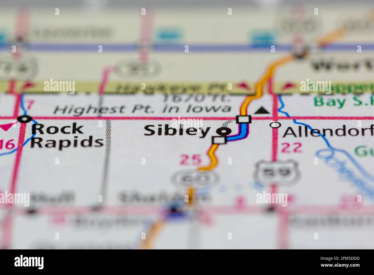 Sibley iowa map hires stock photography and images Alamy