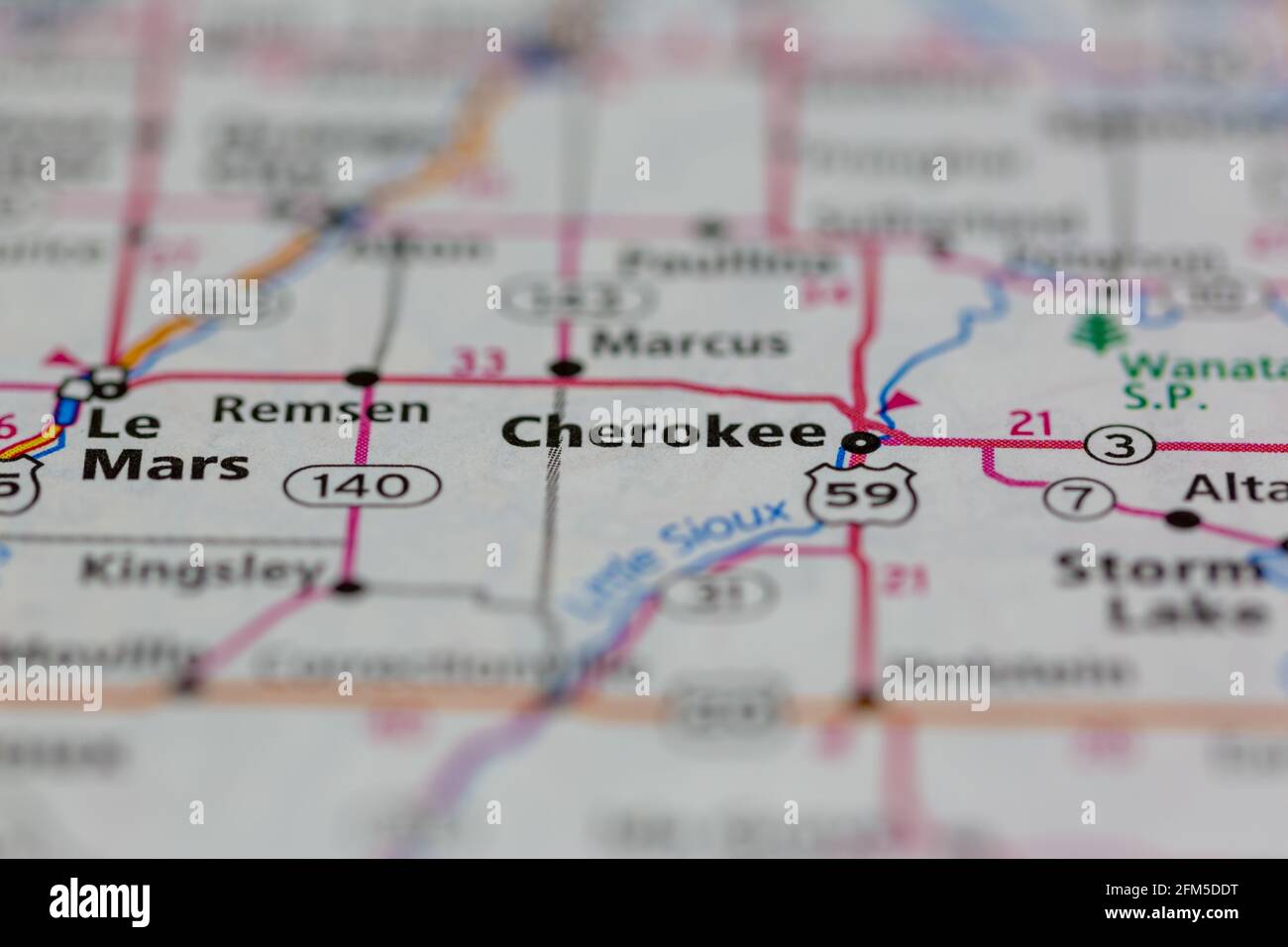 Cherokee iowa map hires stock photography and images Alamy